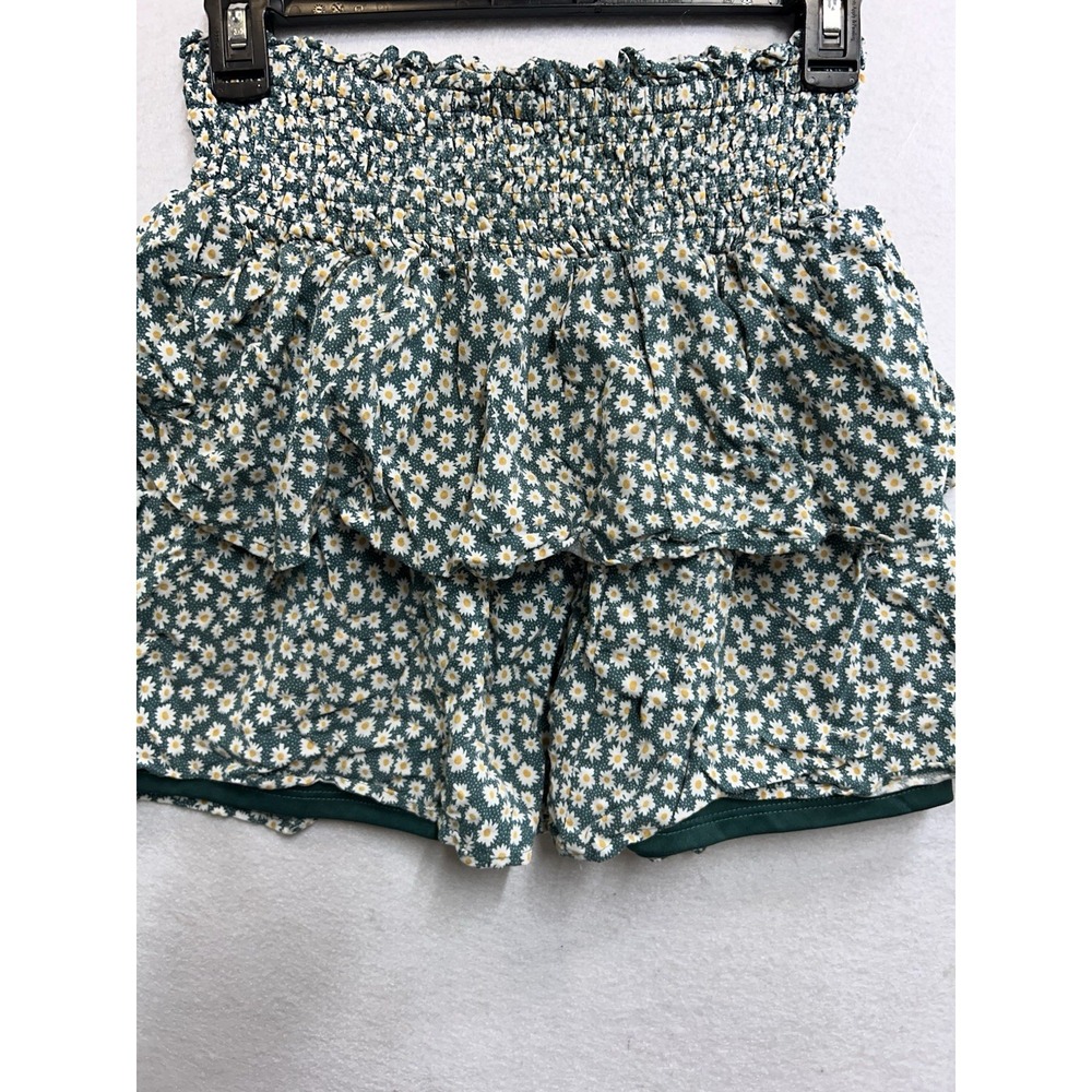 WALLFLOWER Women's Tiered Ruffle‎ Floral Mini Skirt Size Medium